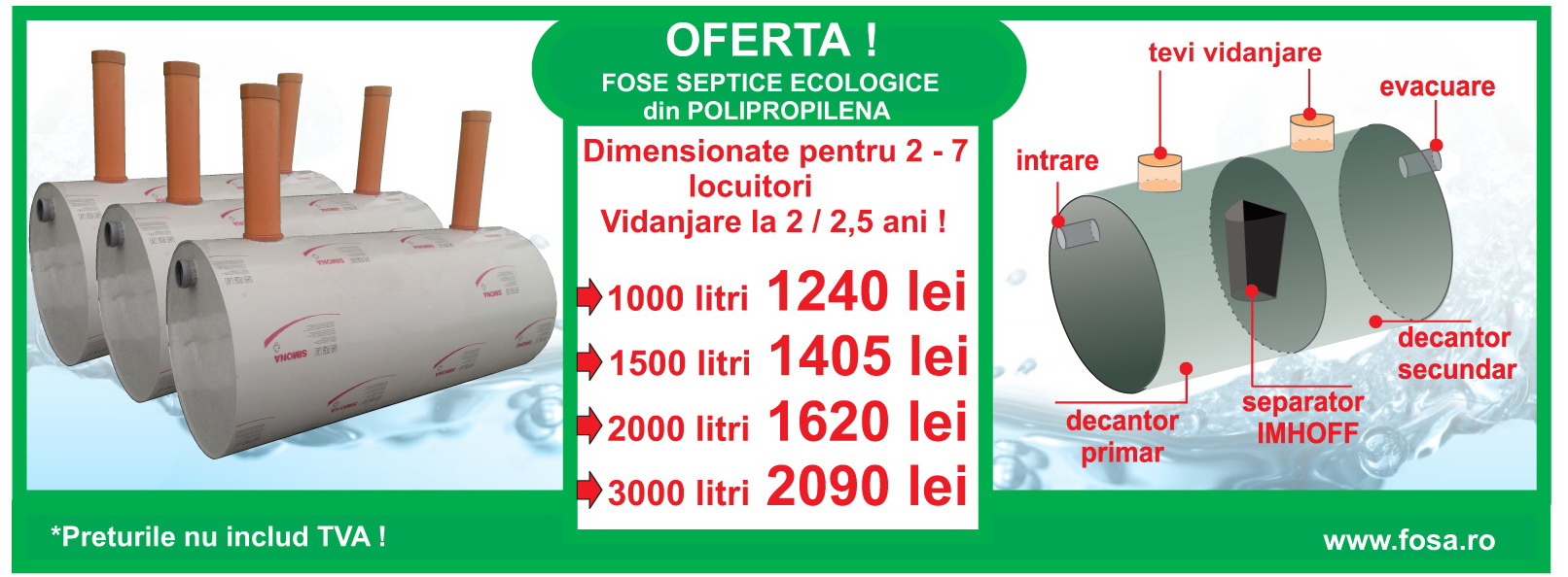 oferta fose septice polipropilena